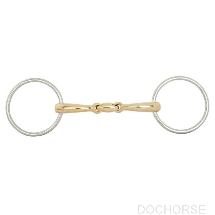 BR Double Jointed Loose Ring Snaffle Soft Contact 16MM Ø 70MM