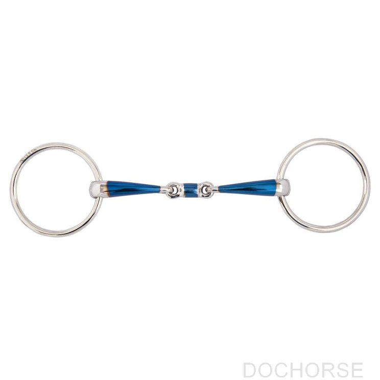 BR Double Jointed Loose Ring Snaffle Sweet Iron 14MM