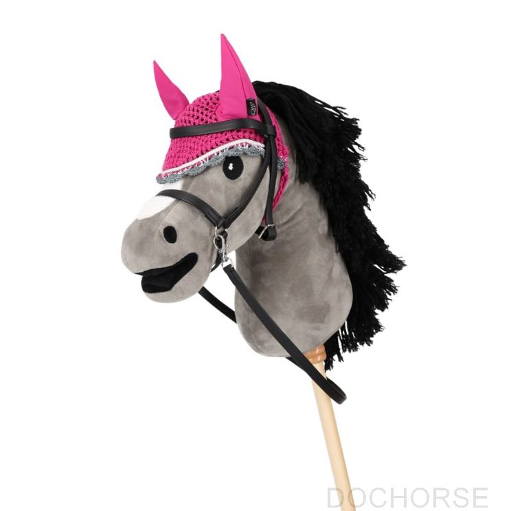 QHP Ear Net Hobby Horse Pink