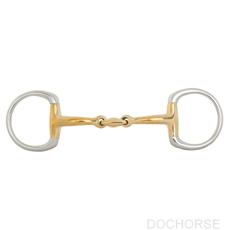 BR Double Jointed Eggbutt Snaffle Soft Contact 14MM