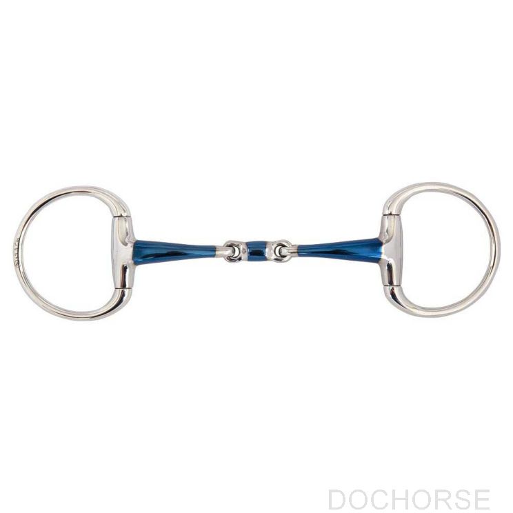 BR Double Jointed Eggbutt Snaffle Sweet Iron Magic System 14MM