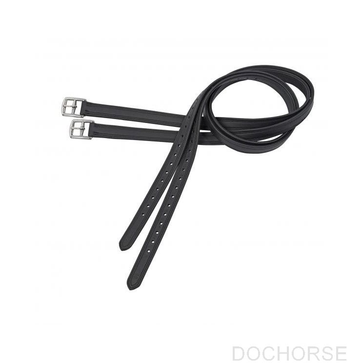 Busse Stirrup Leathers Soft with Nylon Black