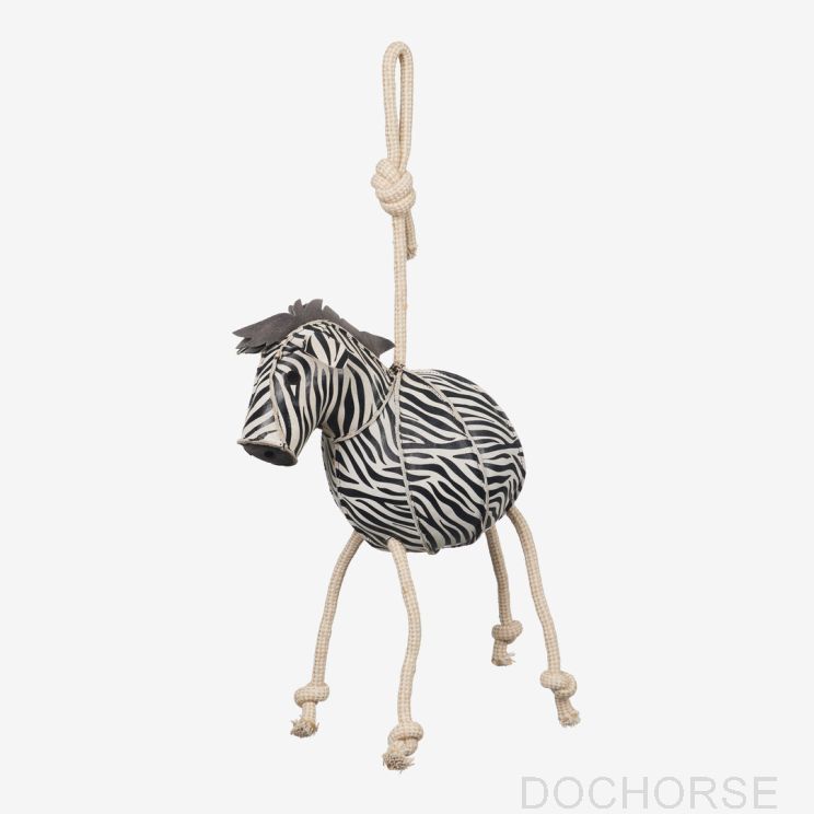 LeMieux Paardenspeeltje Zebra met bungelende poten van touw