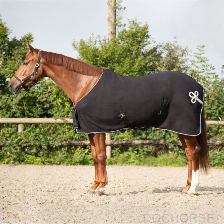 Qhp fleece Rug Black