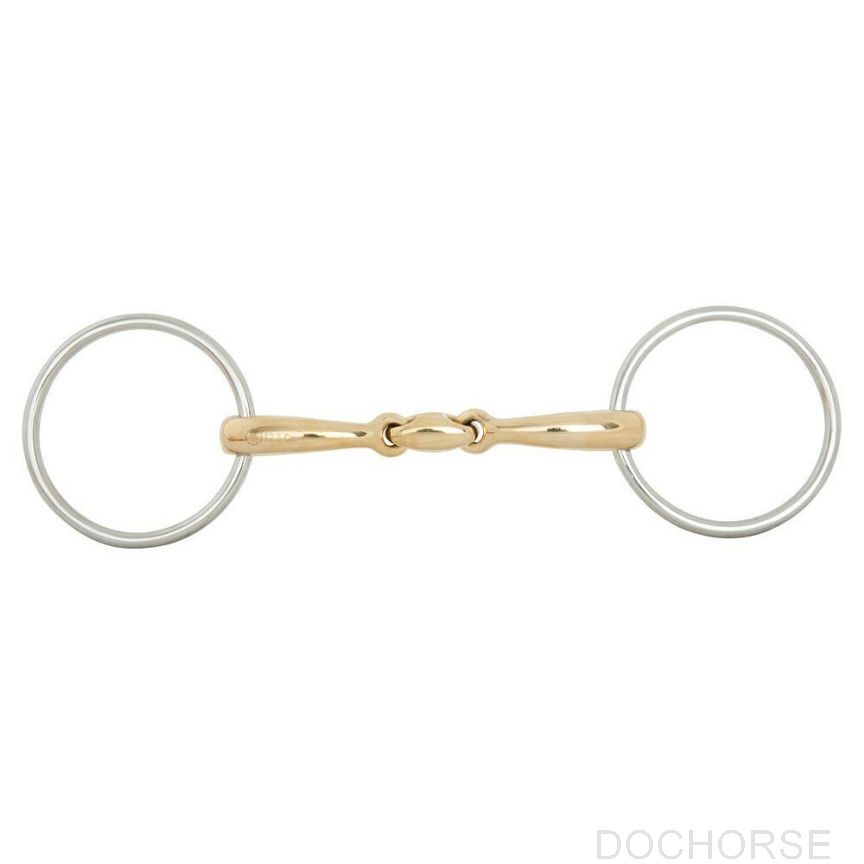 BR Double Jointed Loose Ring Snaffle Soft Contact 16MM Ø 70MM