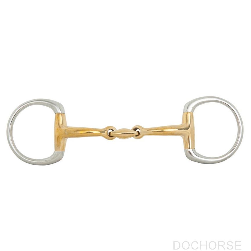 BR Double Jointed Eggbutt Snaffle Soft Contact 14MM