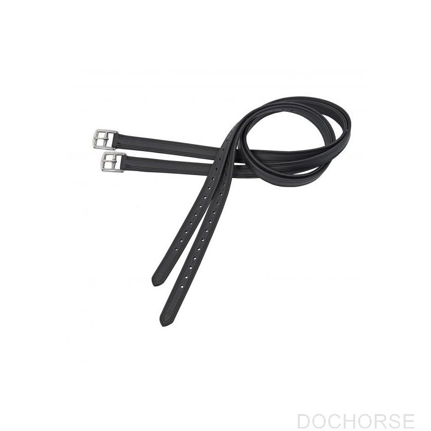 Busse Stirrup Leathers Soft with Nylon Black