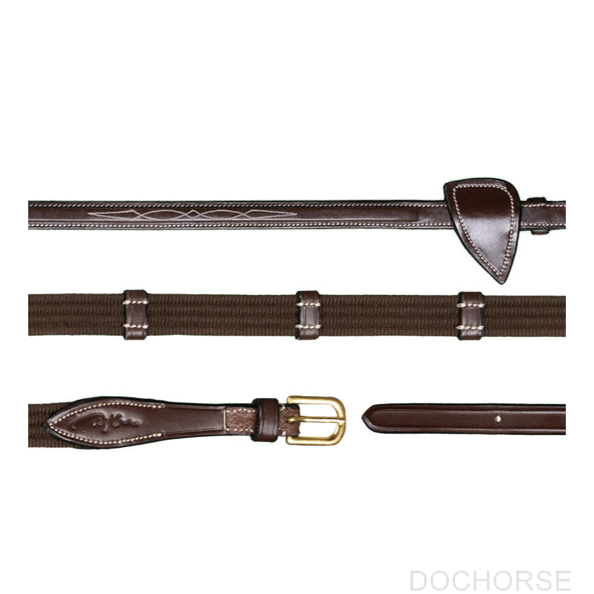 Dyon Web Reins With Leather Loops