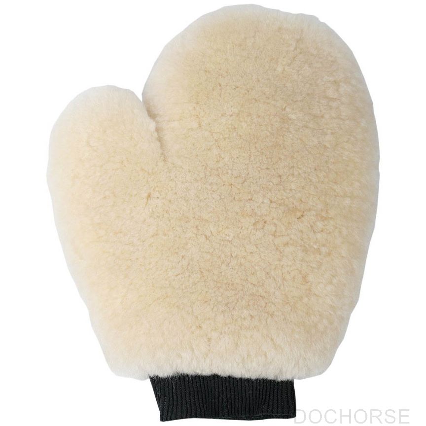 poetshandschoen met bont paard